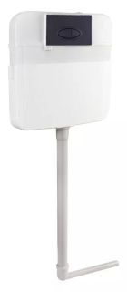 Бачок скрытого монтажа для приставных унитазов SantiLine SL-05 с кнопкой чёрный матовый